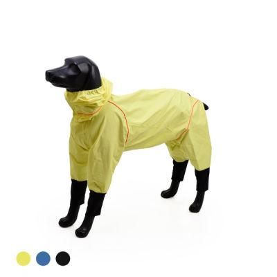 Wholesale Waterproof Pet Raincoat Dog Rain Jacket Clothes with Four-Legs Style Wtih High Quality