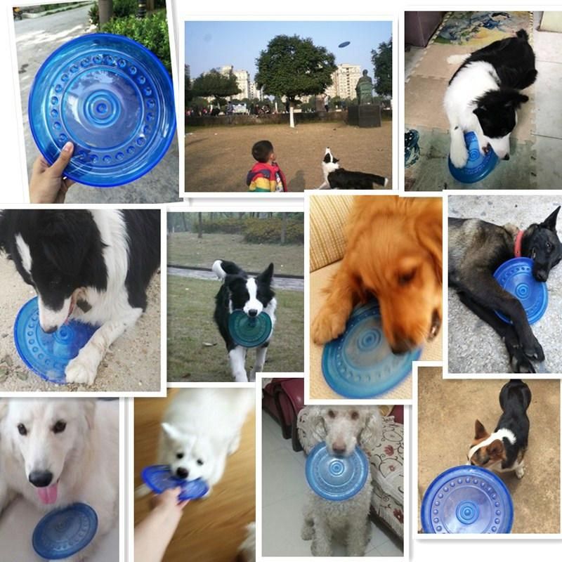 2022 A Grade Silicone Soft Frisbeed Pet Bite Resistant Dog Frisbeed Water Chew Toy Strong Rubber Interactive Custom Frisbeed