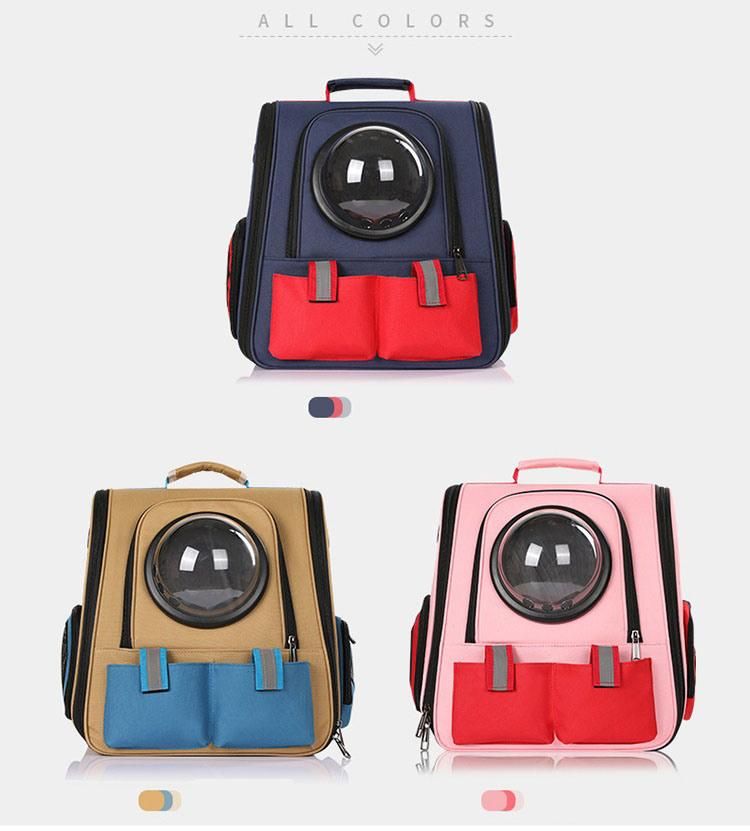 ISO Sedex Factory Eco-Friendly Breathable Large Capacity Pet Backpack Pet Carrier Portable Travel Pet Bag Windproof Pet Folding Fabric Dog & Cat Bag