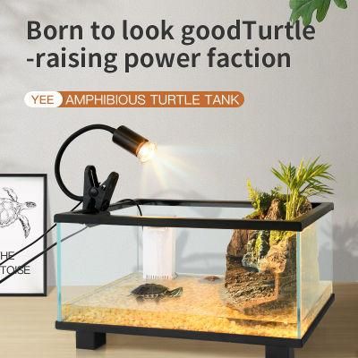 Yee Glass Aquarium with LED Light Tortoise Turtal Tank