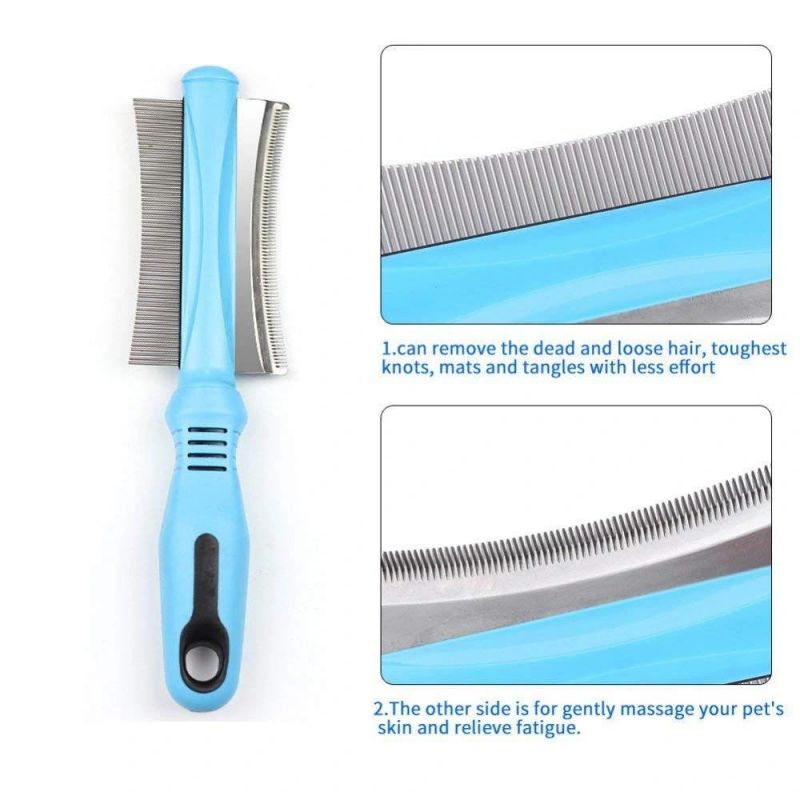 Fashionable Pet Cat Dog Puppy Comb Hair Shedding Removal Cleaning Brush Grooming Rake Tool Pet Hair Combs Brushes