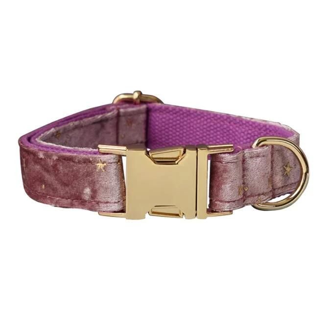 Velvet Dog Collar, Classic Dog Collar Soft Comfortable Adjustable Collars for Dogs Small Medium Large