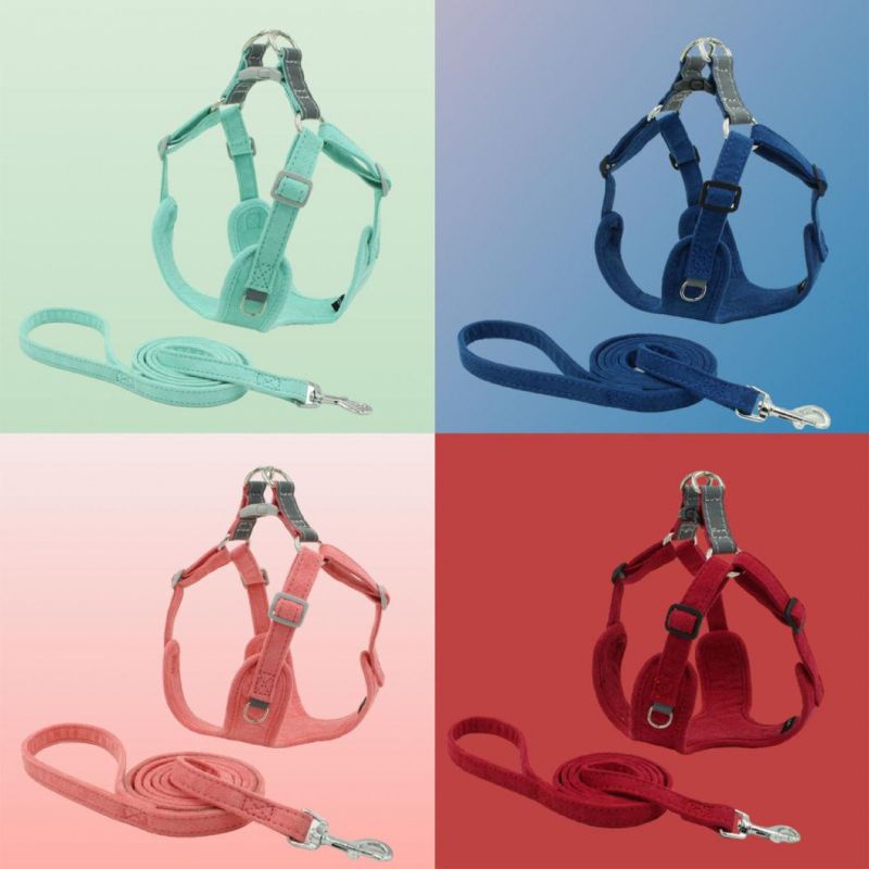 Pet Harness Set Two Contrast Colors Dog Harness Vest