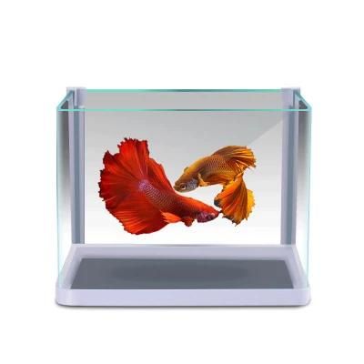 Yee Super White Desktop Landscaping Small Fish Tank Mini Aquarium
