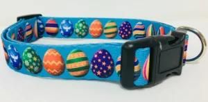 Dog Collar, Pet Collar, Cat Collar, Pattern Collar (art: teal eggs)