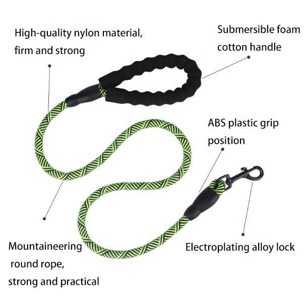 Dog Leash Anti-Choking with Upgraded Durable Rope Nylon Rope