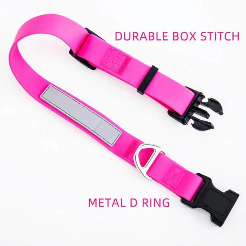 Adjustable Waterproof Dog Collars Odor Proof Puppy Collar with Name Plate