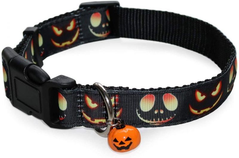 Halloween Dog Collar and Leash Set with Cute Bell
