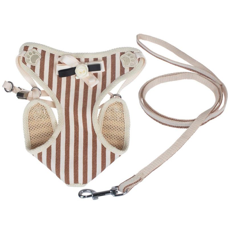 Multi Colors Breathable Adjustable Pet Cat Dog Harness with Leash