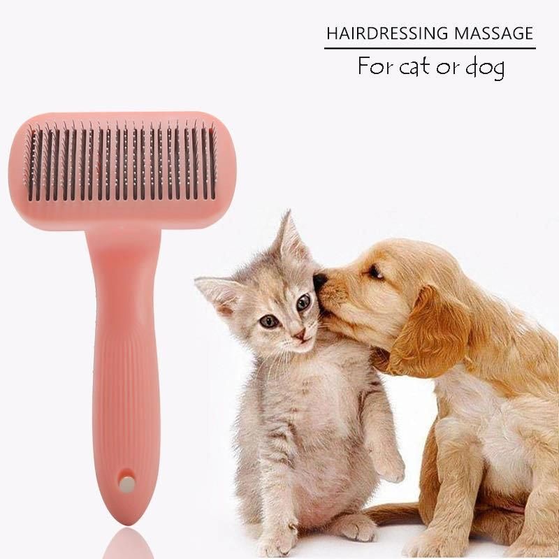Cat Brush Tool Grooming Self Cleaning Pet Brush, Dog Pet Grooming Comb Pet Hair Remover