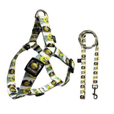 Hot Selling Cute Reversible Soft Pet Harness Custom Logo Printing Dog Harness Set