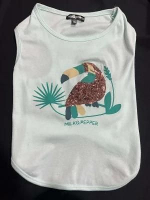 Milk Pepper Sequins Embroidery Pet Shirt Clothing Dog Clothes Vest