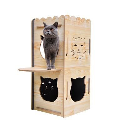 Wholesale Natural Wood Tree Cat Bed House Pet Supply