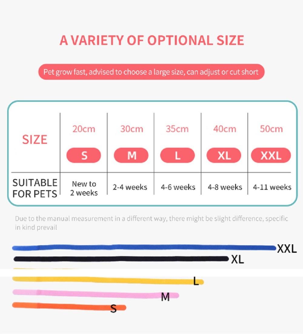 Double-Sided Velvet Material Multicolor Pet Discriminating Collar Circle