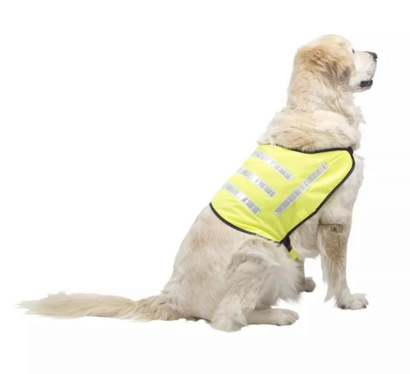 Dog Safety Yellow Reflective Vest with Leash Hole 5 Sizes