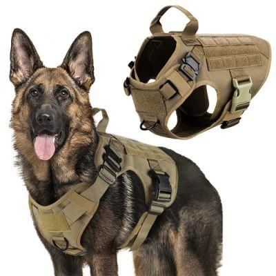 Wholesale Tactical Dog Harness with Handle No-Pull Large Pet Vest Clothes Leash Set Pet Accessories Supply Products