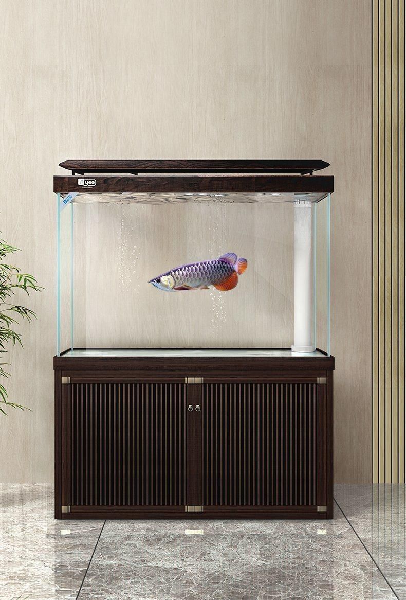 Yee Glass Large Aquarium Arowana Ecological Landscape Betta Fish Tank with Base Cabinet