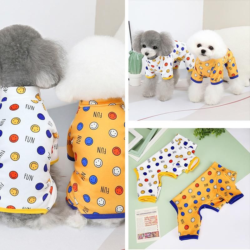 Comfortable Home-Wear Cartoon Printing Coat Dog Accessories Apparel Pet Clothes