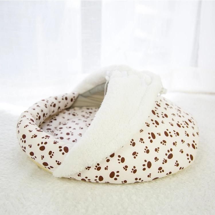 Luxury Round Super Soft and Warm Pet Bed Fashion Shell Style Cat Dog Pet Bed Pet Cave