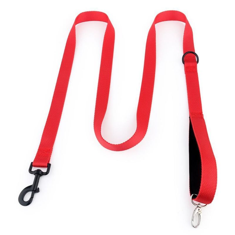 Hands Free Dog Lead with Neoprene Padding 2 Hooks Nylon Pet Dog Leash