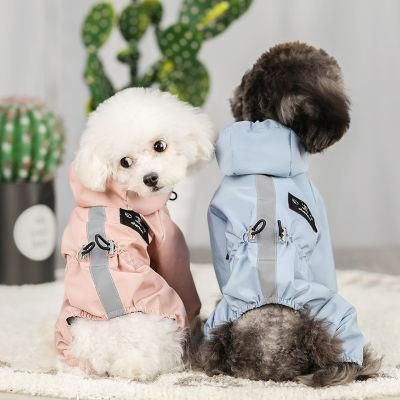 Customized Waterproof Reflective Hoodie Raincoat Dog Accessories Apparel Pet Clothes