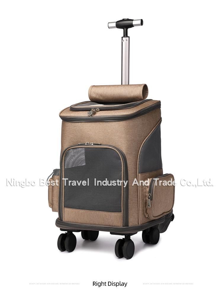 New Cat Dog Pet Cage House Pull Rod Convenient Foldable Cat Bag Pet Backpack Folding Trolley Pet Bag