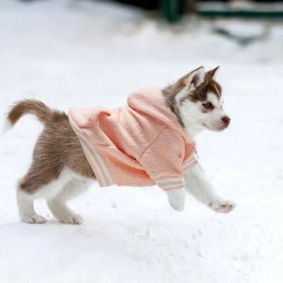 2022 New Arrival Wholesale Warm Dog Flannel Sweatshirt Hoodie Sherpa Fleece Dog Hoodie Pet Clothing Winter Dog Clothes