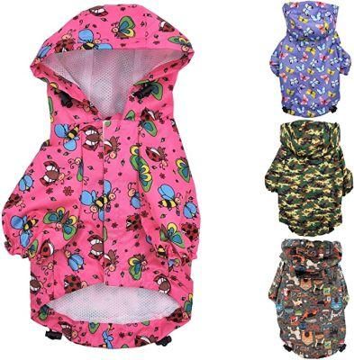 Custom Cartoon Waterproof Pet Coat Dogs Clothes with Hoodie Zip up Jacket Raincoat for Dogs Outfit