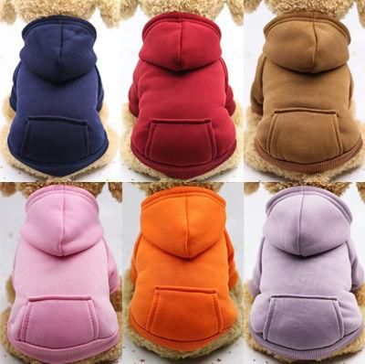 New Arrival Fashionable Cotton, Solid Color Teddy Sports Hoodie Dogs Jacket Coat Apparel Pet Clothes