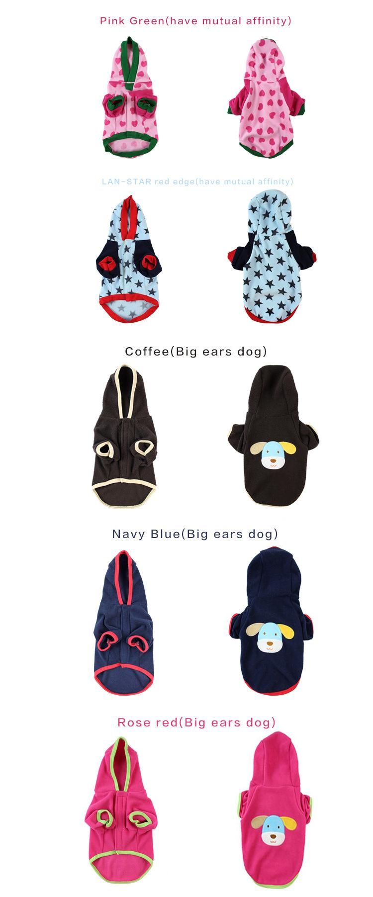 a Variety of Optional Fleece Hoodie Dog Clothes Spring Fall Comfortable Pet Dog Clothes