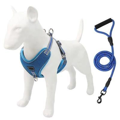 Baby Blue Nontoxic Reflective Reversible Adjustable Dog Harness