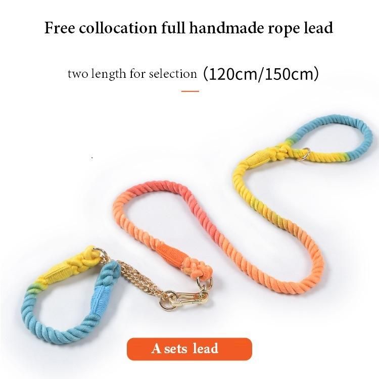 Personality Hook Solid Color Available with Handle Dog Rope Lead