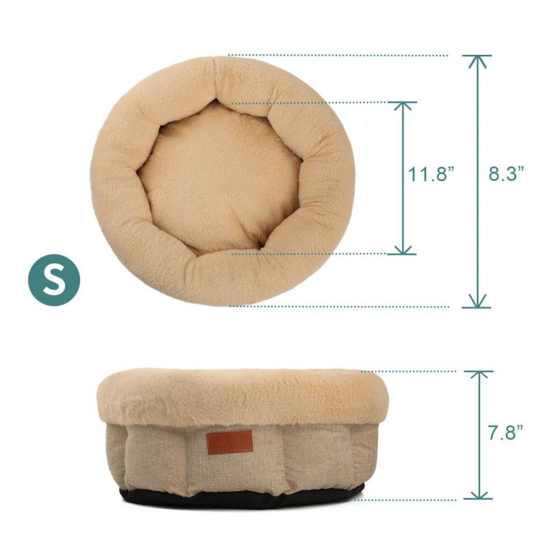 Top Shine Hot Selling Classic Fluffy Soft Pet Supplies Accessories Flannel Round Dog Kennel Removeable Puppy Bed Mat