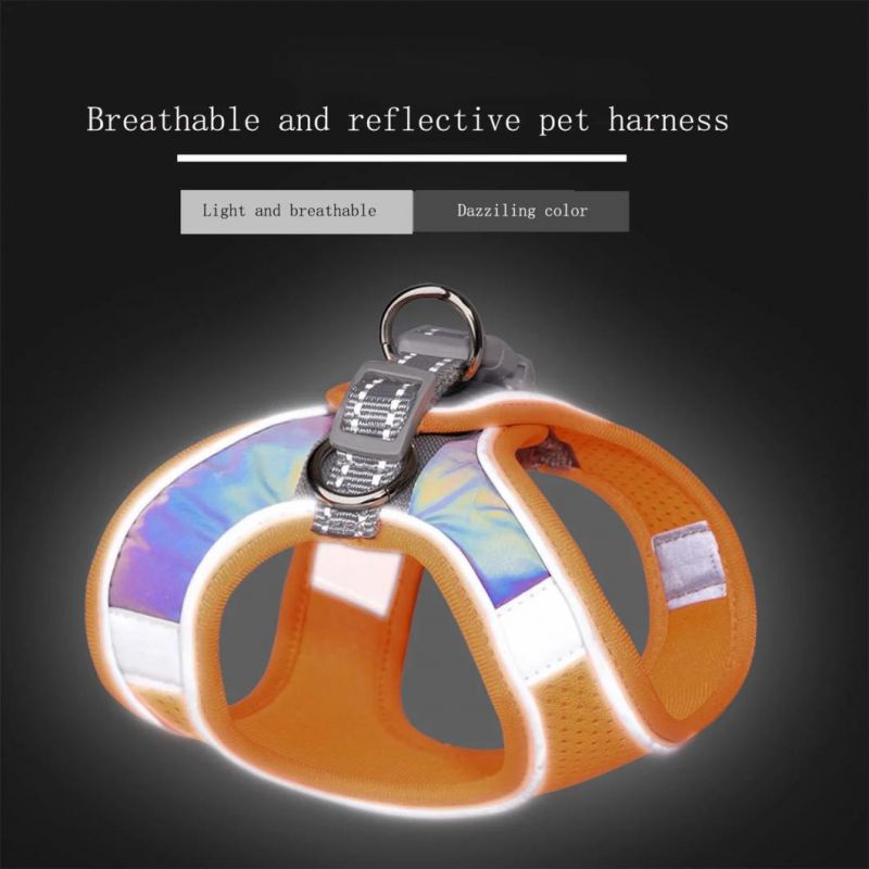 Colorful High Reflective Dog Harness with Dog Leash