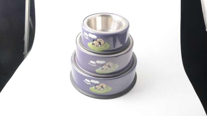 Cat Food in a Harmony Stainless Steel Dog Bowl