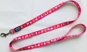 Dog Lead, Dog Leash, Pet Lead, Pet Leash, Pattern Lead (Art: pink dogs)