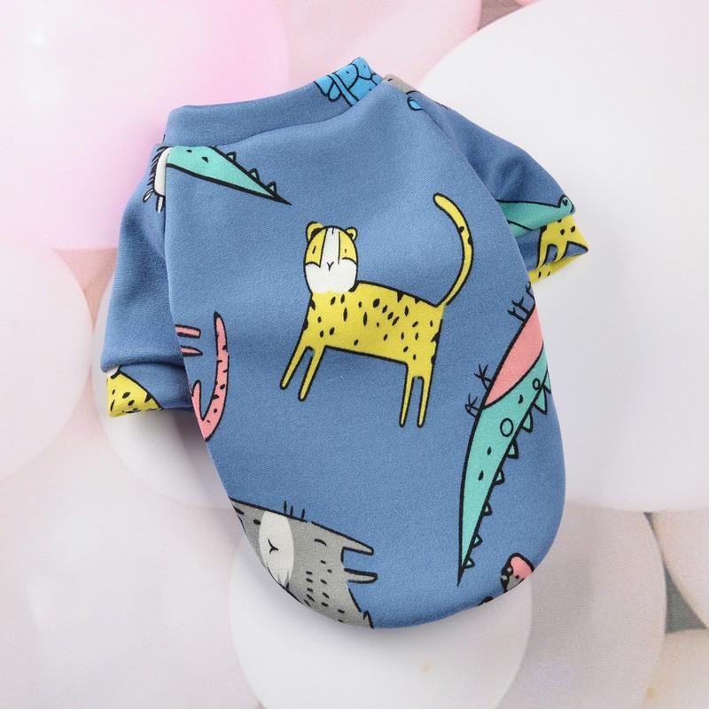 Cute Print Small Dog Hoodie Coat Pet Cloth Sweatshirt Puppy Cat Pullover Dog Cloth