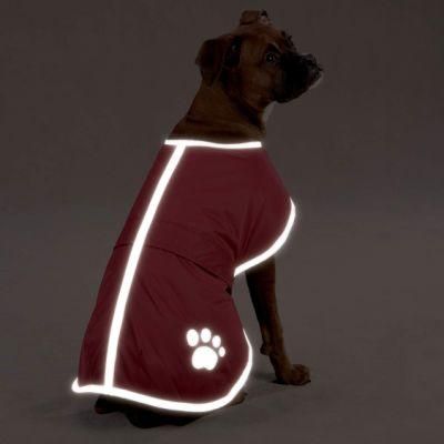 Dog Coat with Solid-Color Water Resistant Shell