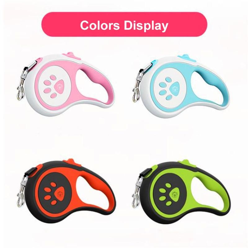 Custom Company Logo Fashion Retractable Dog Leash in Stock