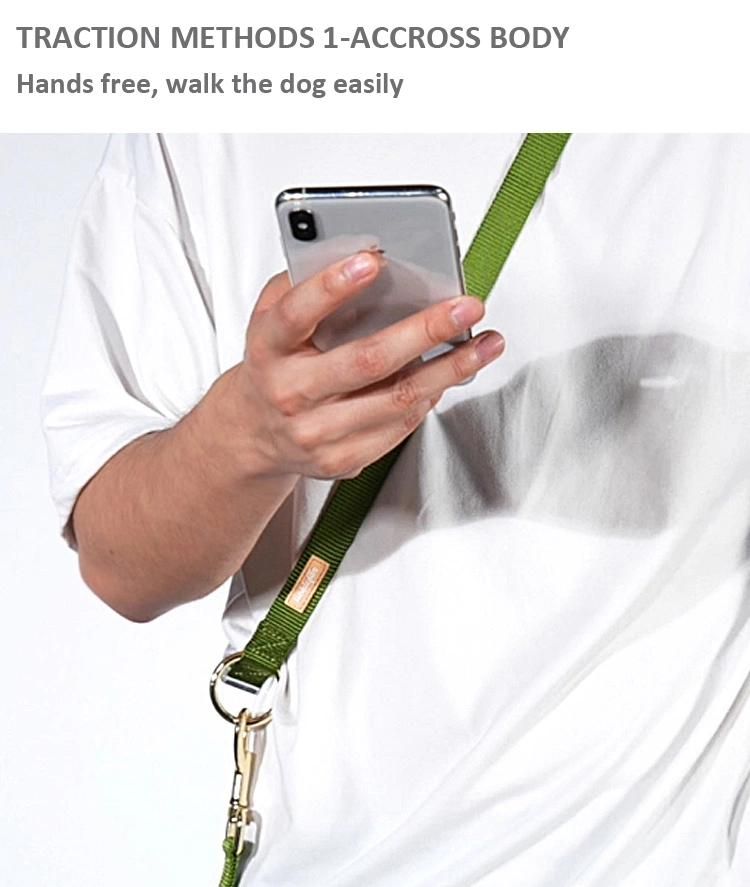 New Arrival Multifunctional Hand Free Double Traction Dog Leash Pet Supplier Custom Logo Macaron Color Personalized Lead Dog