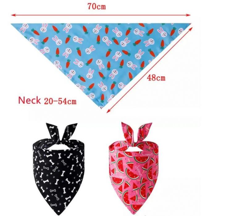 Wholesale OEM Bandanas for Dogs Dog Scarf Custom Printed Triangle Cute Bandana Dog Scarf Neckerchief Pet Bandanas