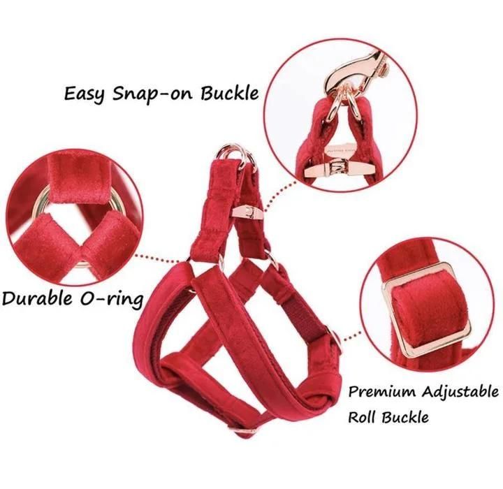 Customizable Polyester Printed Patter Step in Velvet Dog Harness
