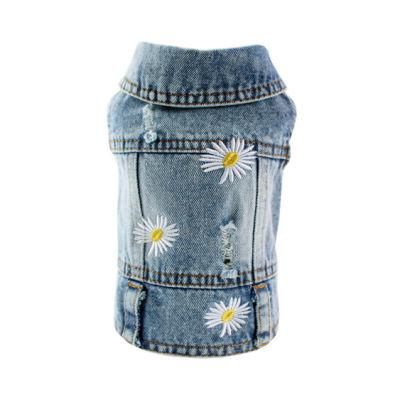 Pet Denim Clothes Dog Summer Cowboy Vest Daisy Shirt Jeasn Jacket