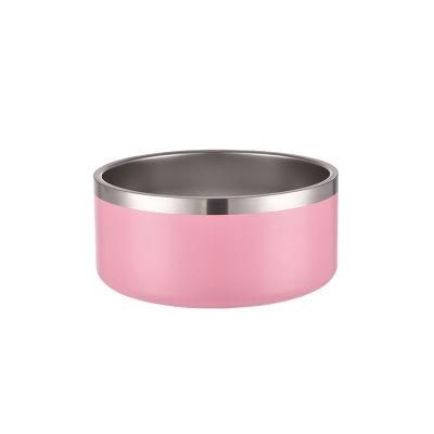 32oz Double Wall Stainless Steel Pet Bowl Dog Feeding Anti-Skid