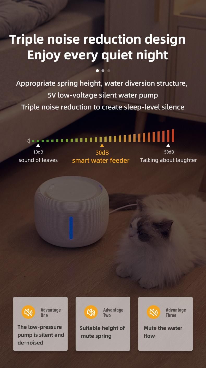 Wholesale Automatic Pet Drinking Feeder Cat Dog Water Fountain Water Dispenser with Filtration