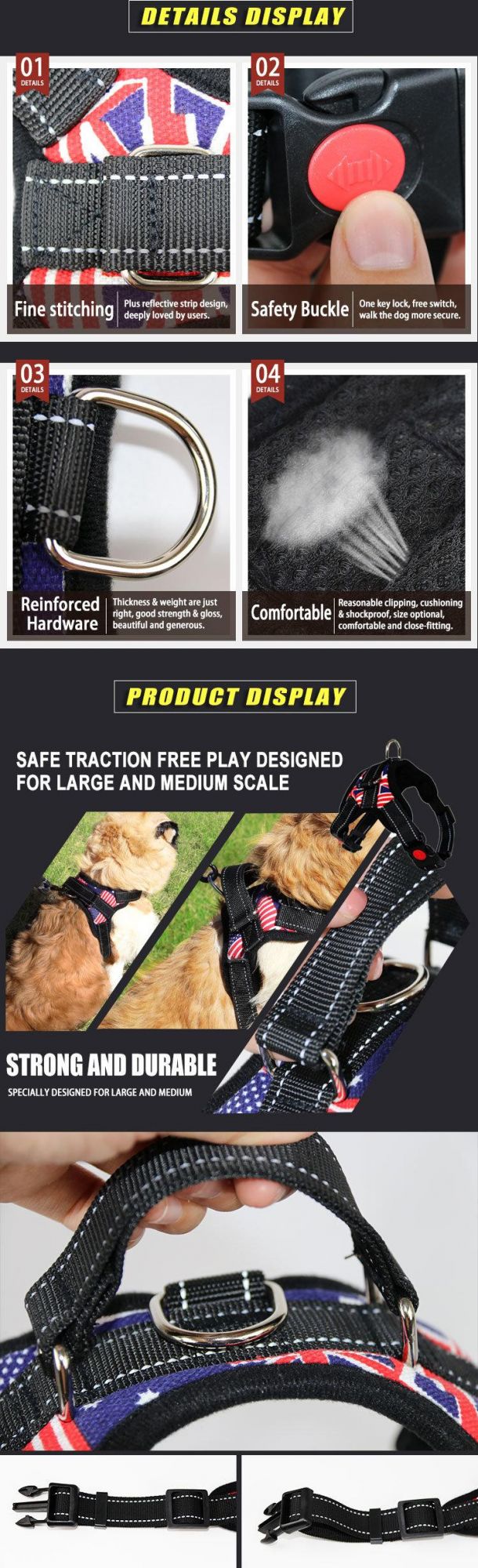 Pet Dogs Harness Collar High Quality Pet Products for Big Large Medium Small Dog Harness