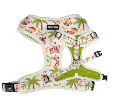 2022 Pet Supplies Sublimation Polyester Printed Dog Harness Set Custom Personalized Dog Harness