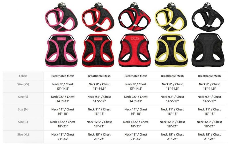 All Weather No Pull Step-in Mesh Dog Harness Padded Vest