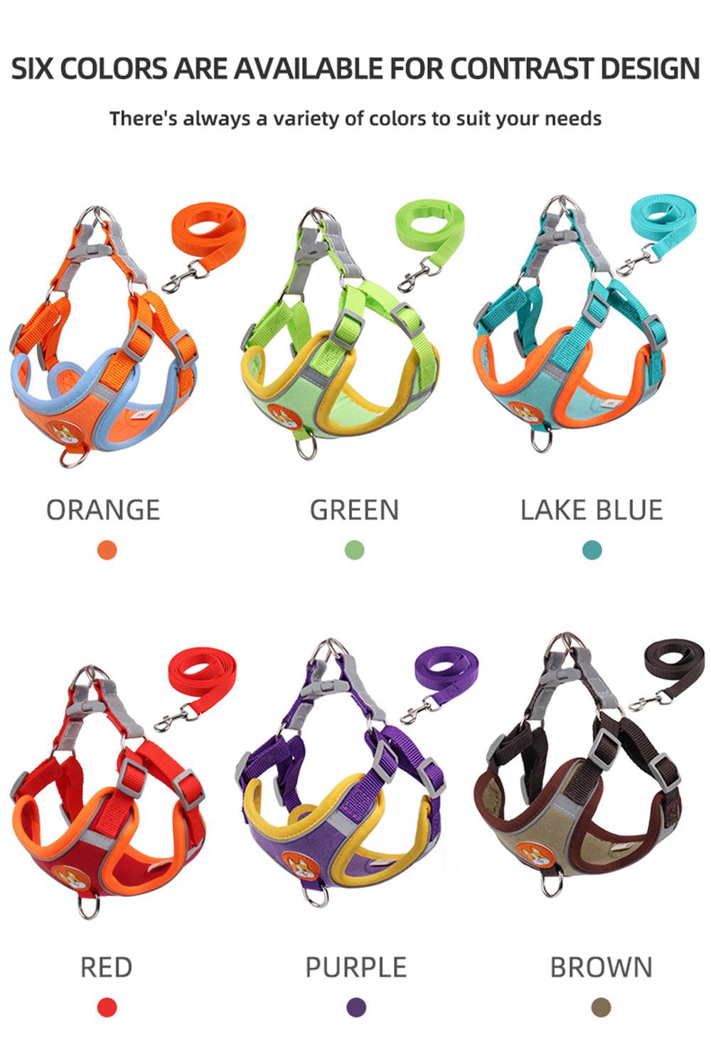 Pet Products Wholesale Dog Harness Breathable Mesh Adjustable Chest Belt and Quick-Release Buckle