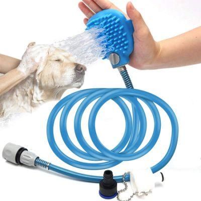 Pet Bath Grooming Brush, Dog Shower Brush with Shampoo Dispenser, Suitable for Outdoors Indoors Pet Supplies